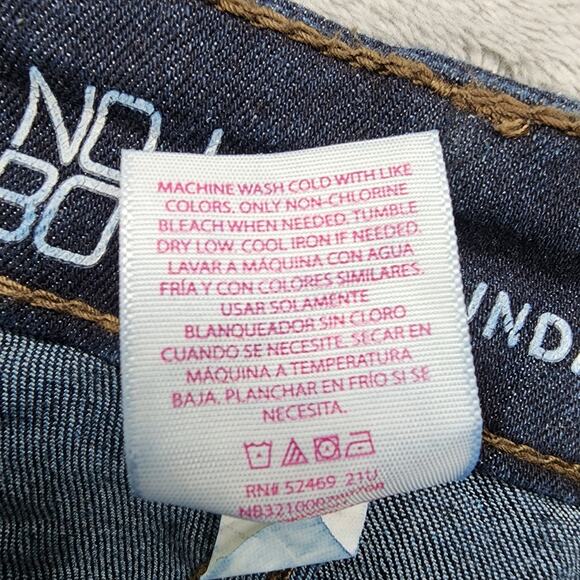 No Boundaries Jeans Womens 15 Juniors Blue Dark Wash High Rise Skinny Stretch - Picture 6 of 12